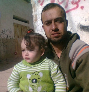 Mohammed Alareer met zijn dochter Raneem.